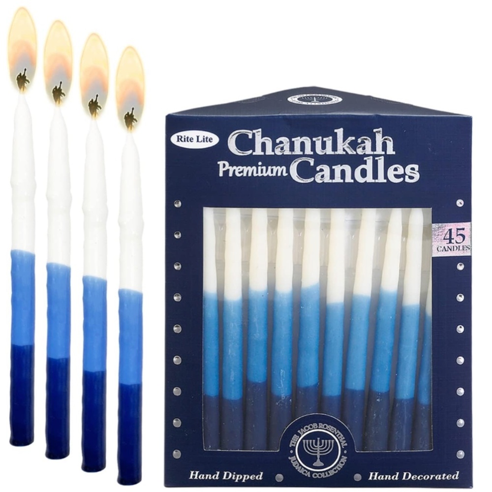 Rite Lite Premium Chanukah Candles/ Hanukkah Candles. Blue/White